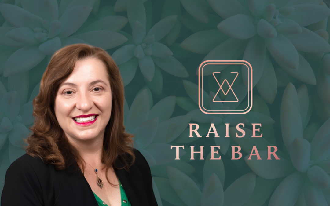 Raise the Bar logo and a photo of Jennifer