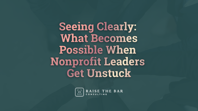 Seeing Clearly: What Becomes Possible When Nonprofit Leaders Get Unstuck